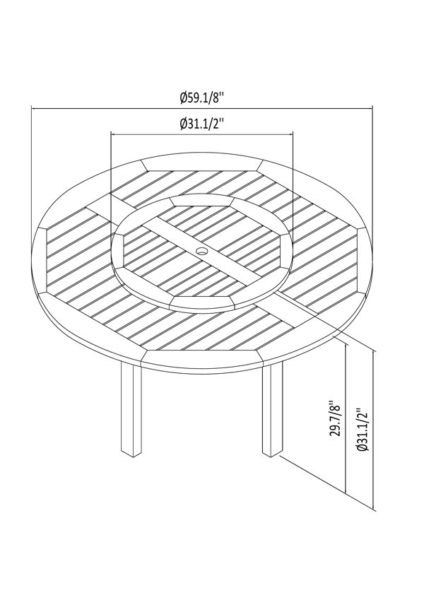 Lark Manor Anautica 8 Person Round Outdoor Dining Set Wayfair